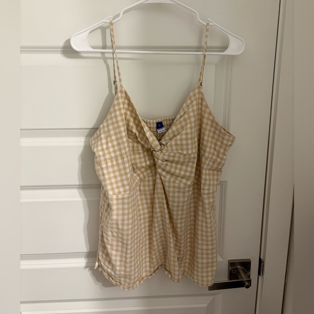Old Navy Women's Tan Gingham Camisole